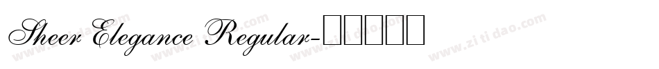Sheer Elegance Regular字体转换